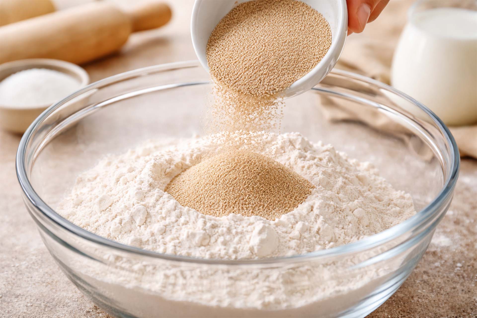 yeast addition amount on baking